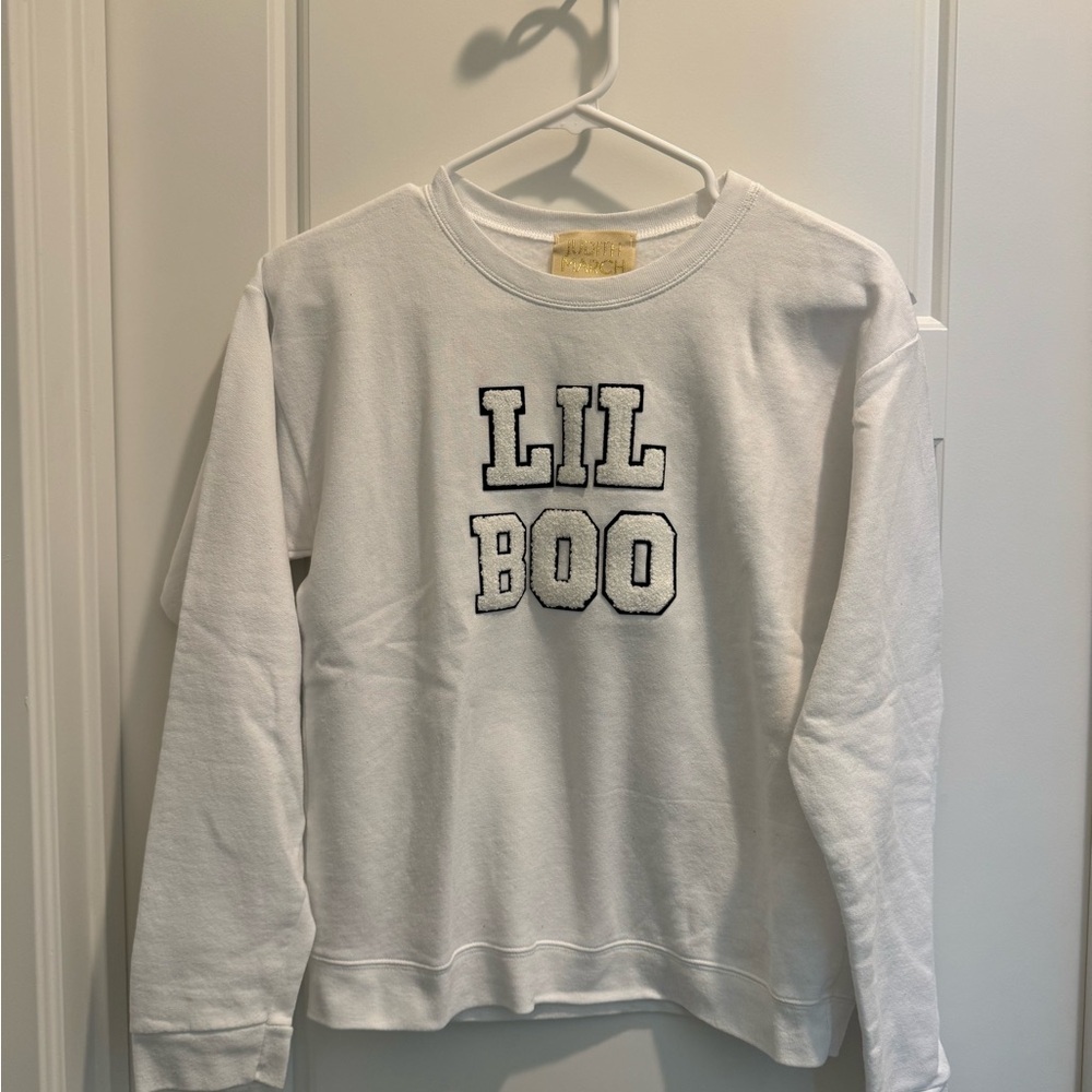 Judith March Girls Lil Boo Halloween Crewneck Size XL Youth Fall Ghost